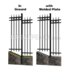 blank, non-routed aluminum posts for stair stepping aluminum fence panels