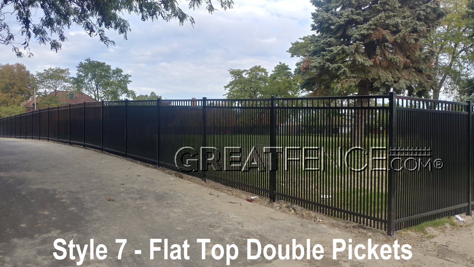 Heavy Duty Industrial Aluminum Fence - STYLE 7 greatfence.com