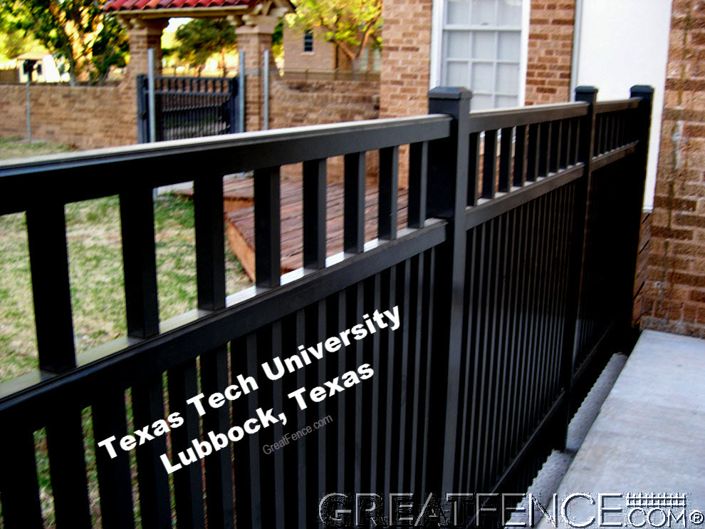 Black Industrial Aluminum Fence at Texas Tech University