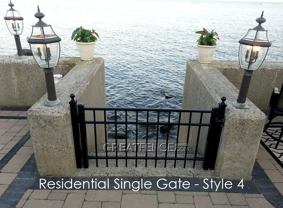 Residential Aluminum Walk Gate - STYLE 4