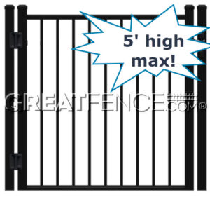 Industrial Aluminum Single Gate - STYLE 10 - 5 foot high max!