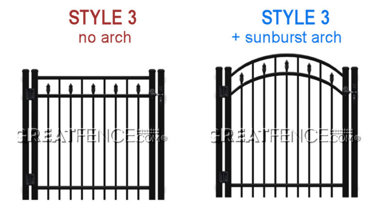 Arched Aluminum Gate STYLE 3