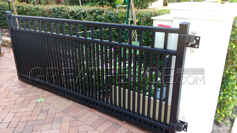 Industrial Aluminum Single Gate - STYLE 7 with heavy duty gate hinges