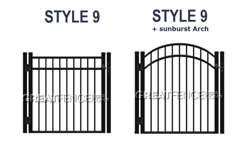 Aluminum Walk Gate Style 9