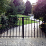 aluminum gate with large scrolls