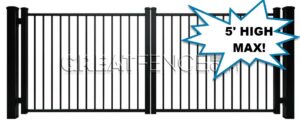 Industrial Aluminum Double Gate - STYLE 10 - 5' high max!