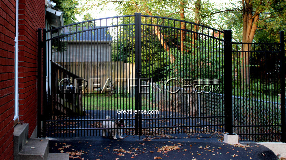 Arched Residential Aluminum Double Gate - STYLE 7