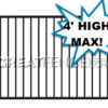 Aluminum Fence Panel - STYLE 10 - 4' high max!