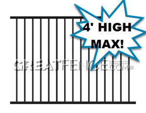 Aluminum Fence Panel - STYLE 10 - 4' high max!