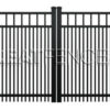 residential aluminum driveway gate Style 7 – flat top with double pickets