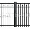 residential aluminum driveway gate Style 3 - flat top with spear design