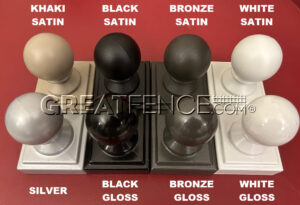 8 aluminum fence and gate colors