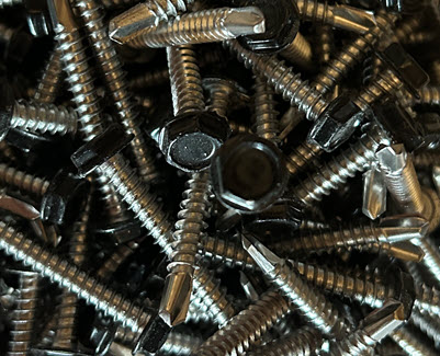 stainless steel hex-head screws