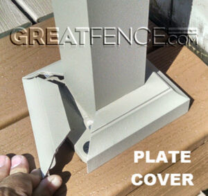 aluminum post plate cover