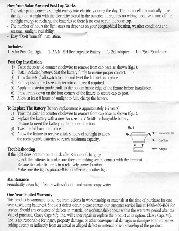 How your solar post cap works