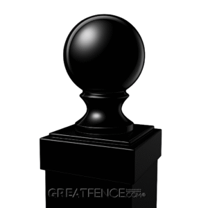 black aluminum post ball cap