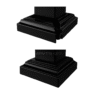 black aluminum post plate cover