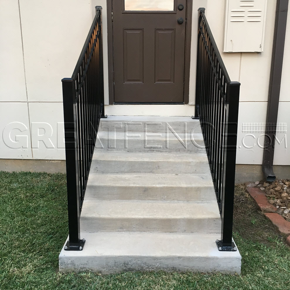 aluminum fence stair railing