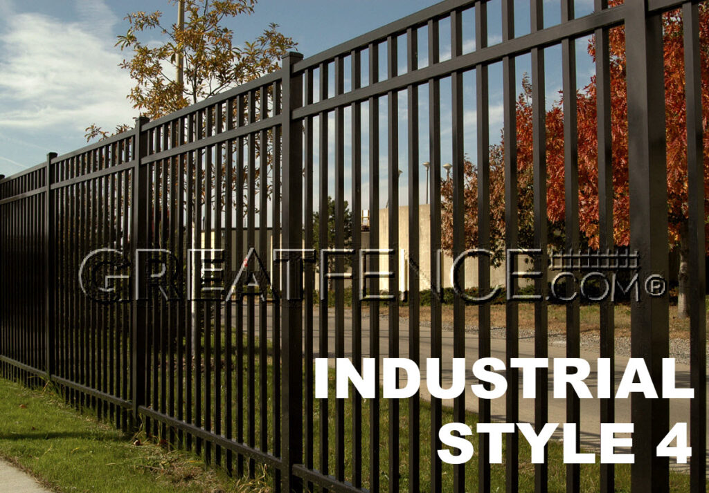 Industrial Aluminum Fence - STYLE 4