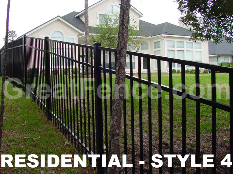 Residential Aluminum Fencing - STYLE 4