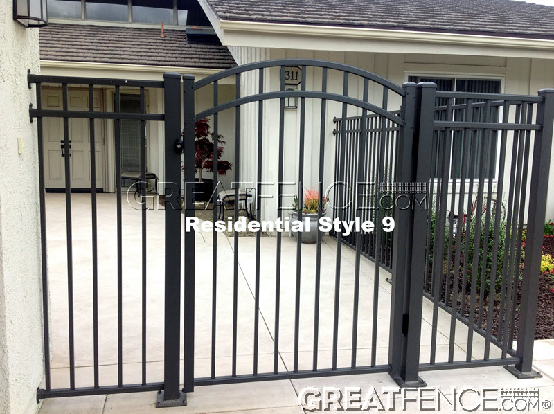 Aluminum Fence - STYLE 9 with arched gate