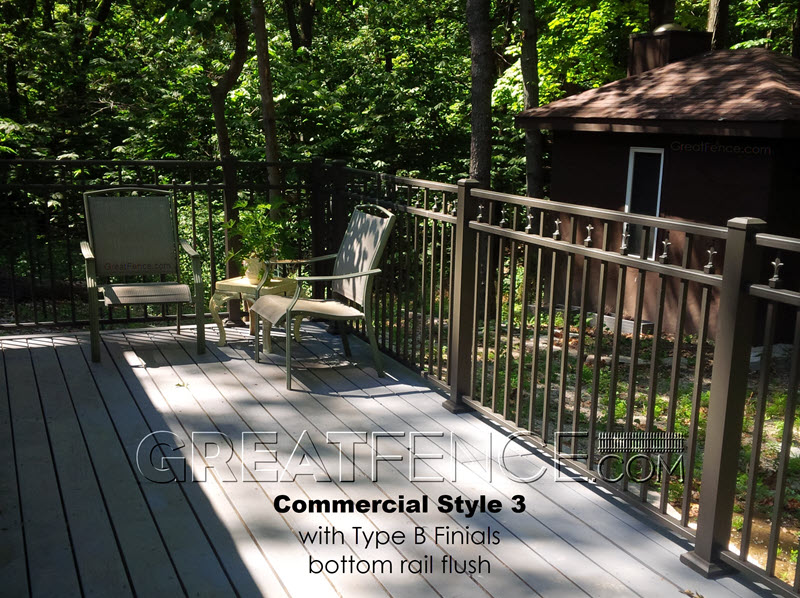 bronze-aluminum-fence-greatfence-2024 Bronze Aluminum Fence - STYLE 3