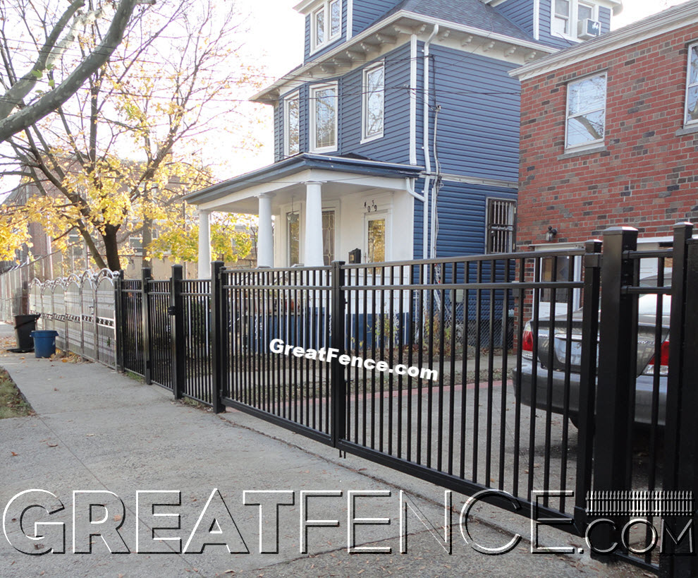 Townhome commercial aluminum driveway gate