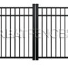 Commercial Aluminum Driveway Gate Style 9 - smooth top and flush bottom rail