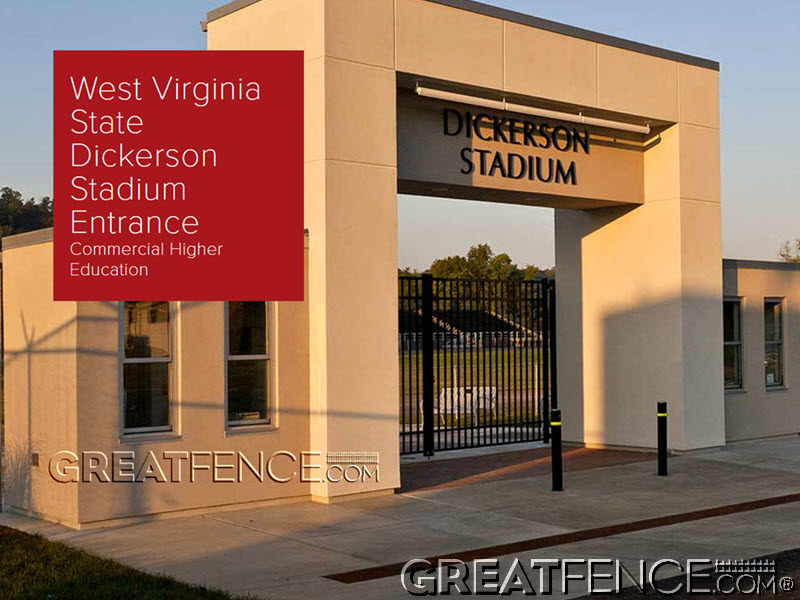 dickerson-stadium-entrance Industrial Aluminum Gate - STYLE 9