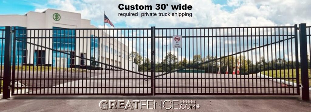 30 ft. wide aluminum driveway gate - STYLE 4