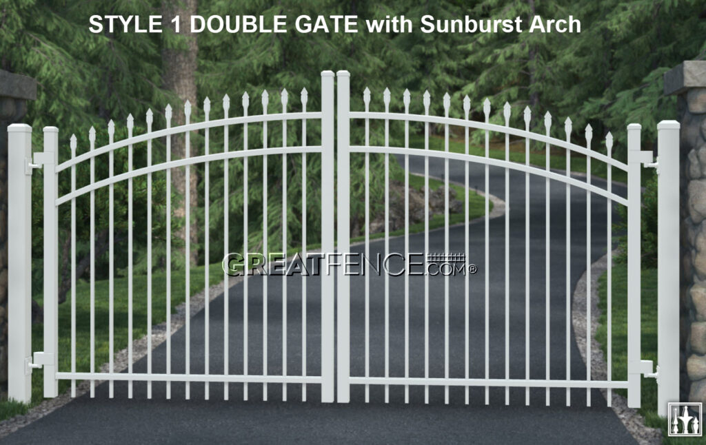 STYLE 1 ALUMINUM DOUBLE GATE WITH SUNBURST ARCH