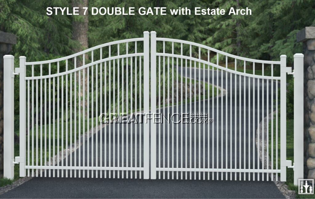 STYLE 7 ALUMINUM DOUBLE GATE with Estate Arch