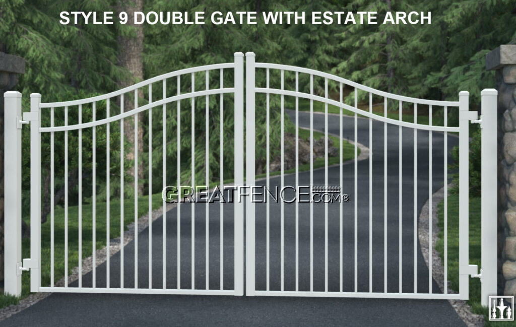 STYLE 9 ALUMINUM DOUBLEG ATE WITH ESTATE ARCH