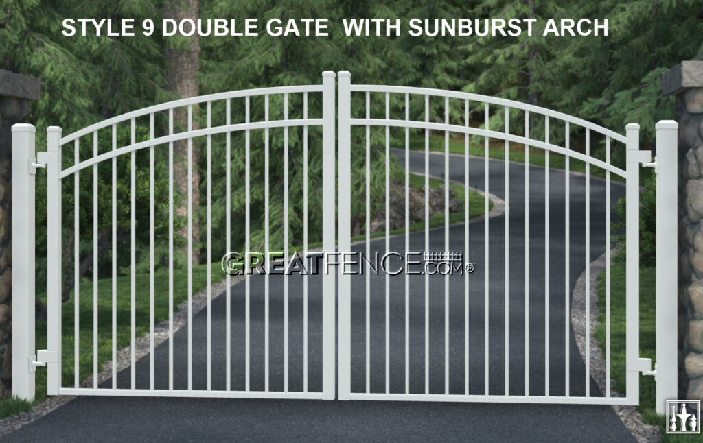 STYLE 9 DOUBLE GATE WITH SUNBURST ARCH