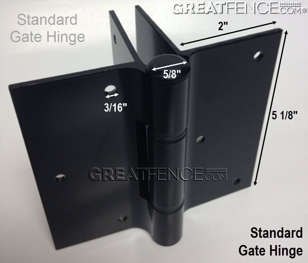 standard aluminum gate hinge