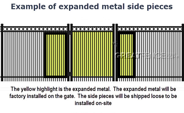 aluminum expanded metal side pieces