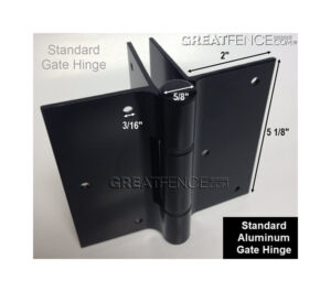 standard aluminum gate hinge