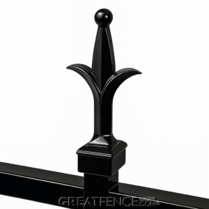 black aluminum fence TRI finial