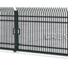 industrial aluminum curved picket high security driveway gate