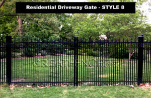 Residential Aluminum Driveway Gate - STYLE 8
