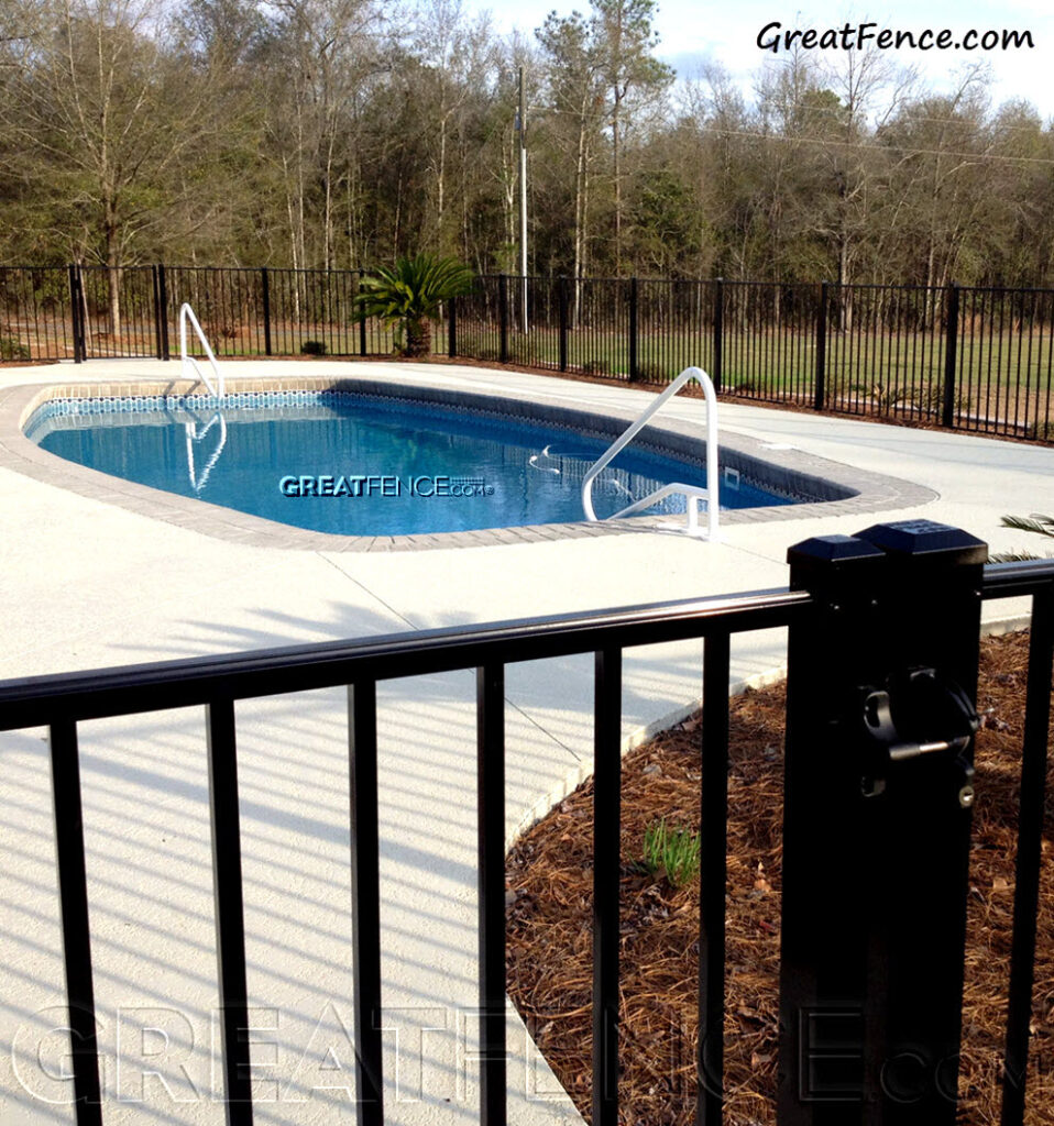 Black Aluminum Swimming Pool Fence