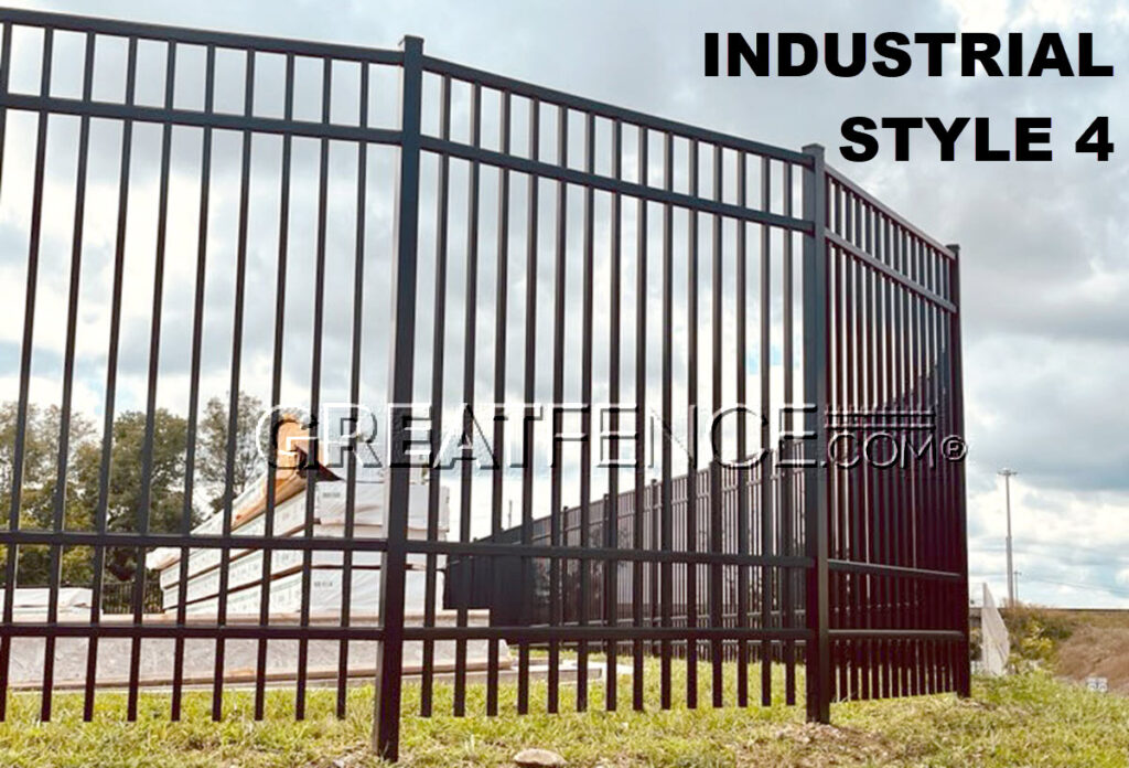 Industrial Aluminum Fencing - STYLE 4 angles