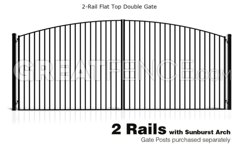 arched aluminum driveway gate - STYLE 10