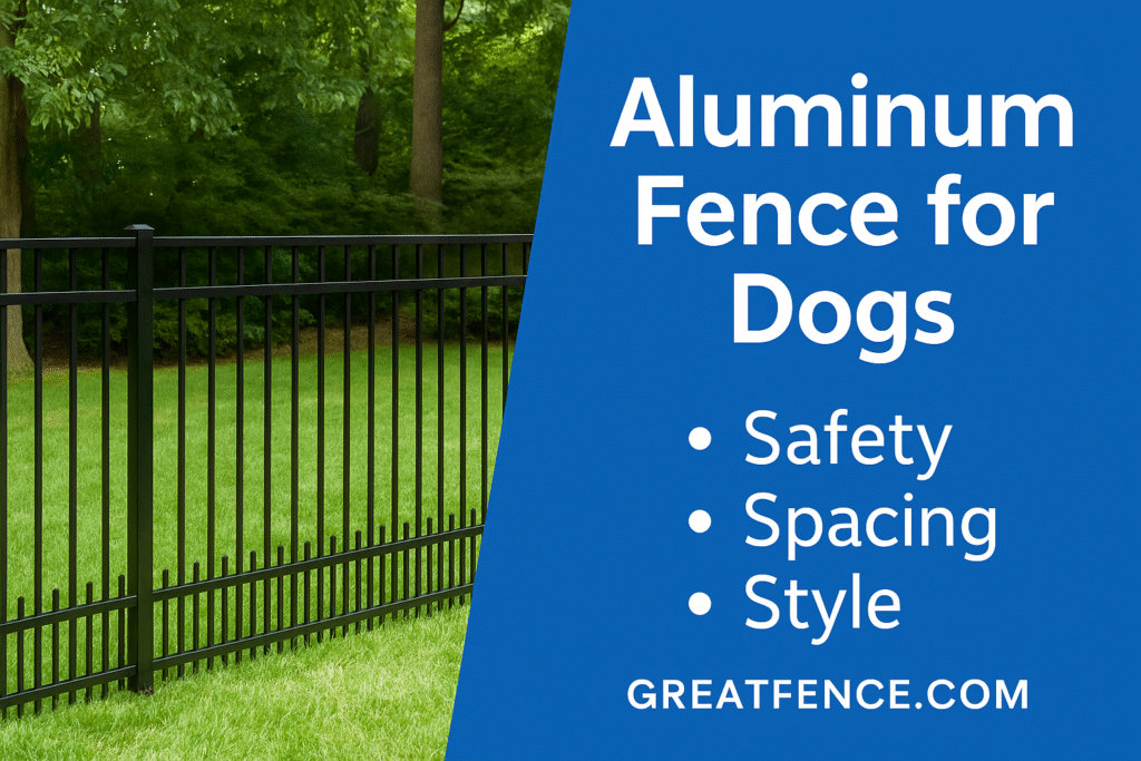 Aluminum fence with puppy pickets for dogs β safety, spacing, and style.
